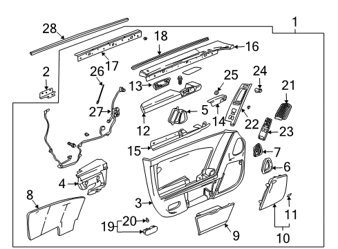 2006 Cadillac XLR Door & Components, Electrical Diagram 2 - Thumbnail