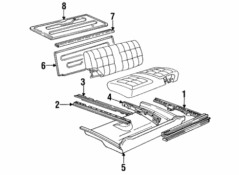 1991 Chevy Caprice Speaker Assembly, Rear Diagram for 16033930