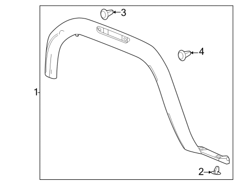 2023 GMC Canyon Front Splash Guards Molded in Black Diagram for 84944131