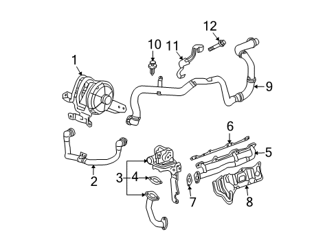 2008 Chevy Malibu Pipe, Secondary Air Injection Diagram for 12581953