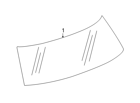 2023 GMC Acadia Glass - Lift Gate Diagram