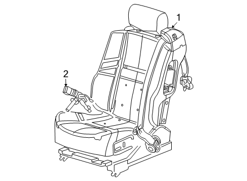 2006 Cadillac CTS Seat Belt Diagram