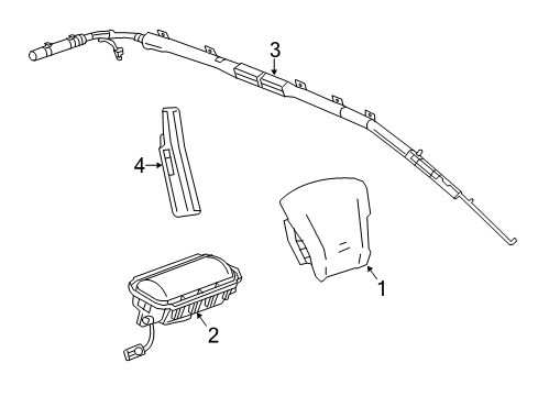 2018 Chevy Silverado 3500 HD Air Bag Components Diagram 1 - Thumbnail