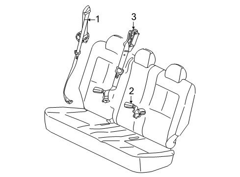 2007 Saturn Vue Seat Belt Diagram 3 - Thumbnail