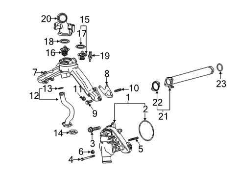 2023 GMC Sierra 2500 HD Water Pump Diagram 1 - Thumbnail