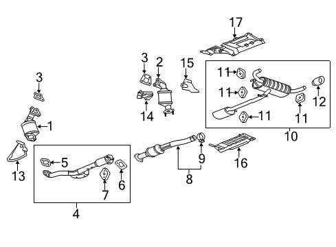 2011 GMC Terrain Exhaust Components Diagram 2 - Thumbnail