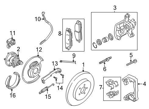 2001 Chevy Impala Actuator Kit,Rear Parking Brake Diagram for 19209133