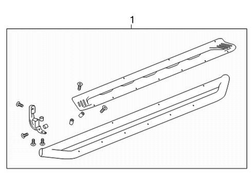 2022 Chevy Silverado 2500 HD Running Board Diagram