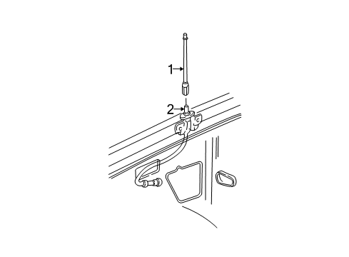 2002 Chevy Trailblazer EXT Antenna & Radio Diagram