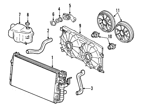 2007 Saturn Outlook Cooling System, Radiator, Water Pump, Cooling Fan Diagram 3 - Thumbnail