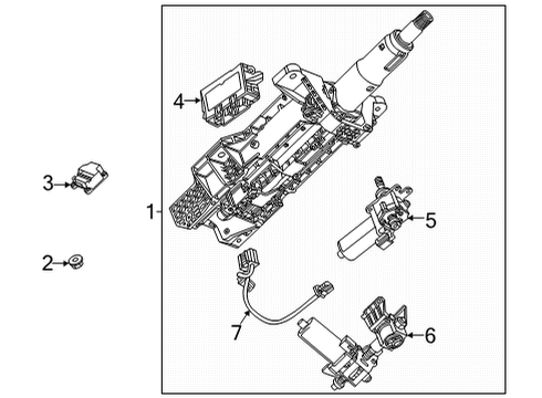 2023 GMC Yukon Steering Column & Wheel, Steering Gear & Linkage Diagram 3 - Thumbnail