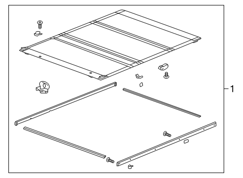 2022 Chevy Silverado 1500 LTD Exterior Trim - Pick Up Box Diagram 19 - Thumbnail