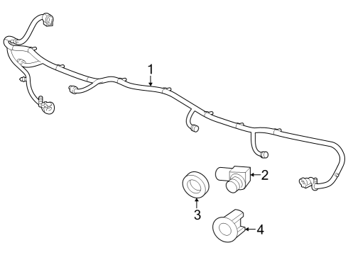 2024 GMC Sierra 2500 HD Electrical Components - Front Bumper Diagram