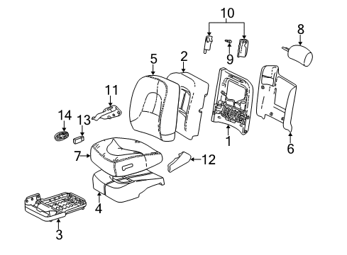 2002 Buick Park Avenue Lumbar Control Seats Diagram 2 - Thumbnail