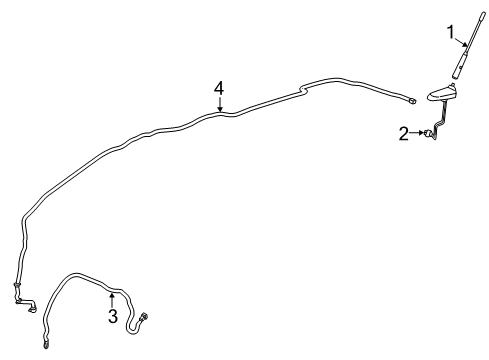 2015 Buick Encore Antenna Assembly, High Frequency Eccn=5A991 Diagram for 42349859