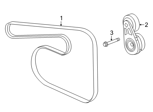 2018 Chevy Traverse Belts & Pulleys Diagram