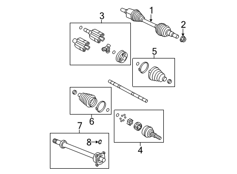 2017 GMC Acadia Limited Axle Shaft & Joints - Front Diagram 2 - Thumbnail