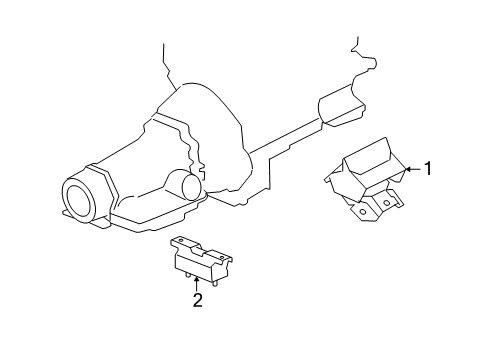 2008 Hummer H3 Engine & Trans Mounting Diagram