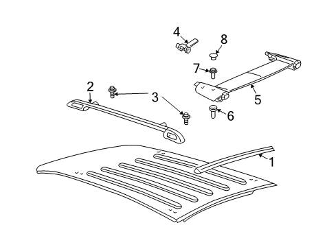 2004 Pontiac Montana Luggage Carrier Diagram 1 - Thumbnail