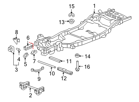 2013 GMC Yukon Frame & Components Diagram 4 - Thumbnail