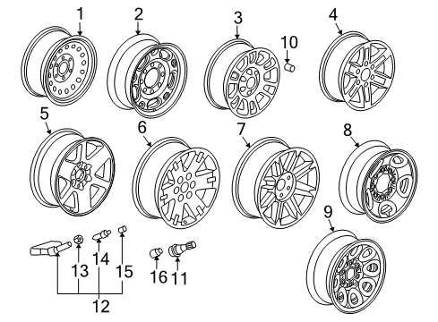 2013 GMC Yukon XL 1500 Wheels Diagram