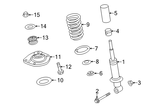 2014 Chevy Caprice Struts & Components - Rear Diagram