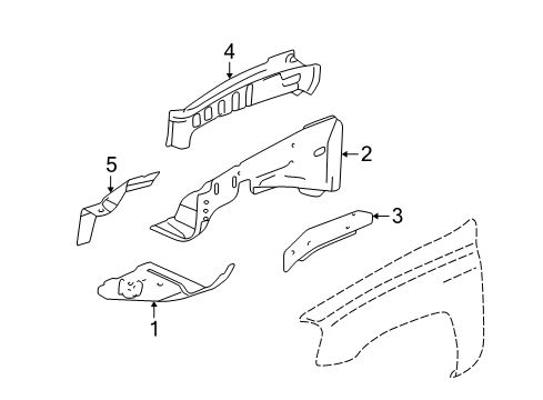 2006 Buick Rainier Inner Components - Fender Diagram