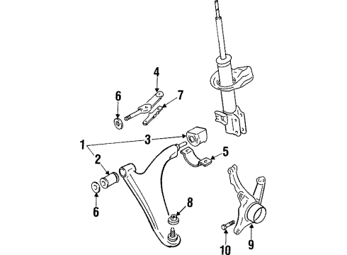 1998 Chevy Metro Bracket Diagram for 96066948