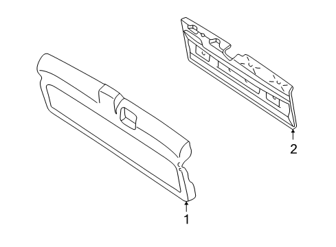 1997 Oldsmobile Bravada Cover Assembly, End Gate Window Latch Diagram for 15685127