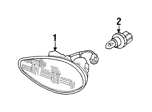 2002 Oldsmobile Aurora Front Lamps - Fog Lamps Diagram