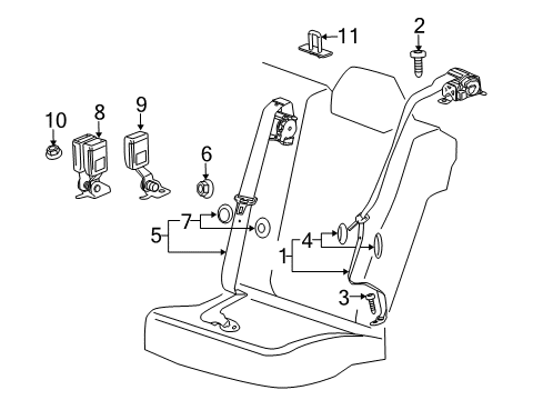 2016 Chevy Malibu Limited Seat Belt, Body Diagram 2 - Thumbnail