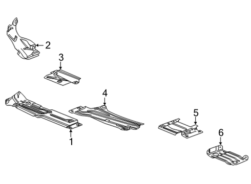 2024 GMC Sierra 3500 HD Heat Shields Diagram 2 - Thumbnail