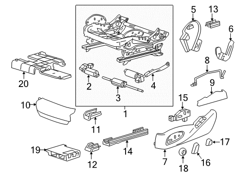 2016 Cadillac ATS Cover Assembly, Front Seat Cushion Outer Finish *Jet Black Diagram for 23434092