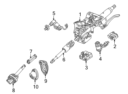 2016 Cadillac ATS Steering Column & Wheel, Steering Gear & Linkage Diagram 4 - Thumbnail