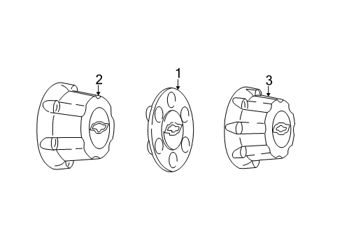 2018 Chevy Express 3500 Wheel Covers & Trim Diagram