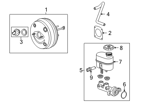 2012 GMC Sierra 1500 Vacuum Booster Diagram 3 - Thumbnail