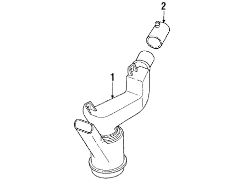 1984 Buick Skyhawk Duct Assembly, Rear Air Intake Diagram for 10032944