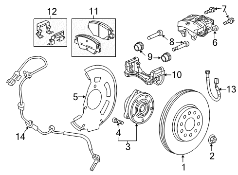 2019 Chevy Volt Front Brakes Diagram