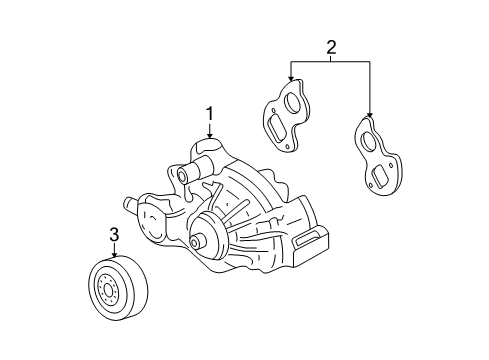 2012 GMC Yukon XL 2500 Cooling System, Radiator, Water Pump, Cooling Fan Diagram 1 - Thumbnail