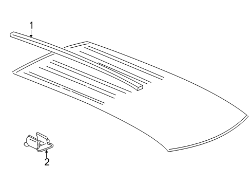 2005 Buick Terraza Exterior Trim - Roof Diagram