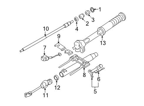 2004 Chevy Colorado Lower Steering Column Diagram