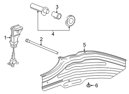 2020 Chevy Silverado 2500 HD Spare Tire Carrier Diagram