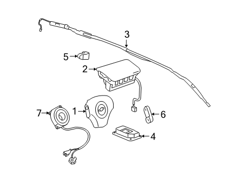 2010 Chevy HHR Air Bag Components Diagram