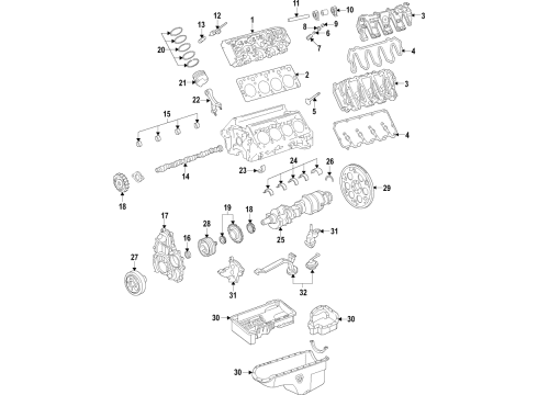 2017 Chevy Silverado 3500 HD Mount, Engine Diagram for 84160829