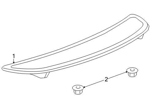 2008 Pontiac G5 Spoiler Kit - High Mount Diagram for 12499805