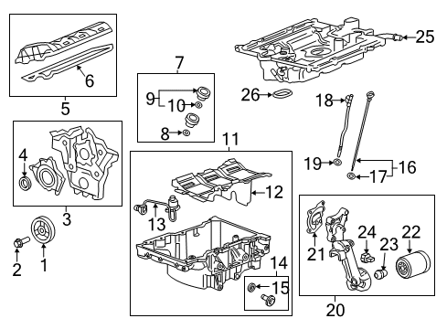 2017 Cadillac ATS Engine Parts & Mounts, Timing, Lubrication System Diagram 9 - Thumbnail