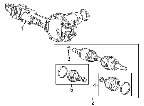 2020 Chevy Colorado Axle & Differential - Front Diagram 1 - Thumbnail