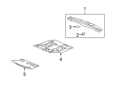 2014 Chevy Traverse Interior Trim - Rear Body Diagram