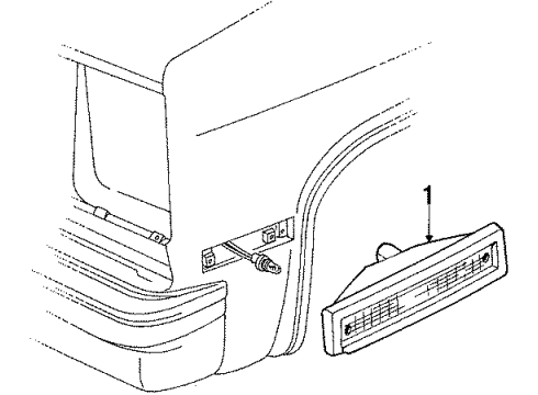 1988 Chevy Blazer Side Marker Lamps, Electrical Diagram