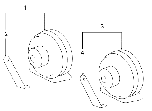 2008 GMC Yukon Horn Diagram 1 - Thumbnail